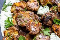 Golden Smashed Potatoes with Creamy Herb Ricotta