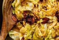 Golden Cabbage, Bacon, and Onion Sauté