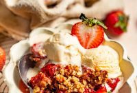 Golden-Topped Strawberry Crumble