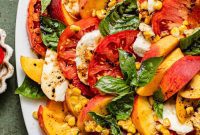 Sun-Kissed Peach Caprese with Balsamic Finish