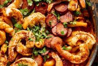 Spicy Cajun Shrimp and Sausage Pasta
