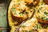 Chicken Pot Pie Crowned with Irresistible Cheddar Bay Biscuits