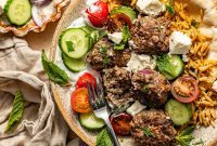 Savory Greek Meatballs with Zesty Lemon Orzo