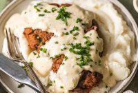 Golden-Crisp Fried Steak Smothered in Gravy