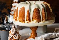 Spiced Eggnog Glazed Pound Cake