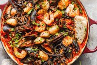 Gourmet Squid Ink Seafood Pasta