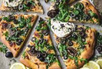 Mediterranean Mushroom and Olive Pizza