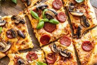 Fired Mushroom Pepperoni Pizza