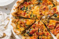 Hearty Bacon Mushroom Spinach Quiche