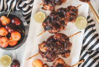Crimson Glazed Chicken Skewers