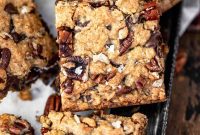 Chewy Chocolate Chip Pecan Oatmeal Bars