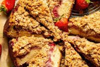 Luscious Strawberry Crumb Cake