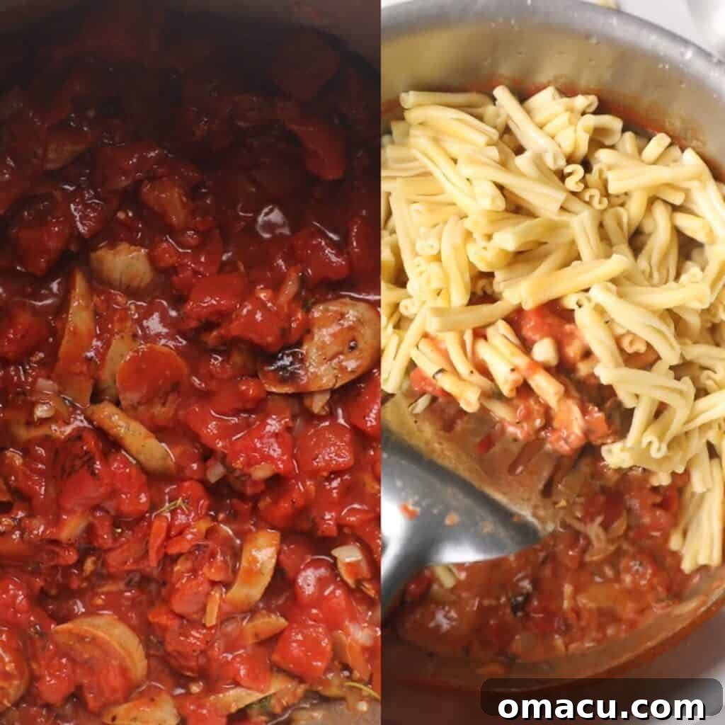 steps three and four on how to make casarecce pasta recipe