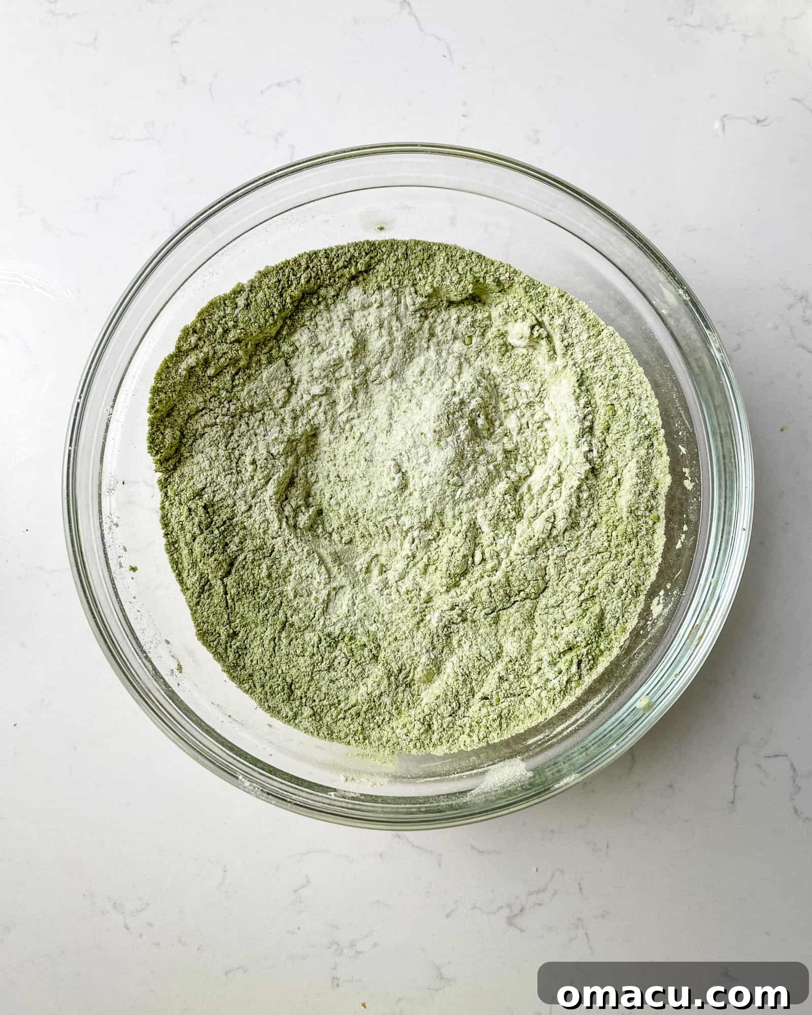 dry ingredients in a mixing bowl