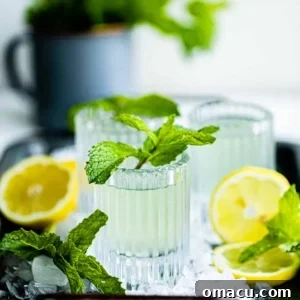 vodka shots on a serving tray sitting in ice.