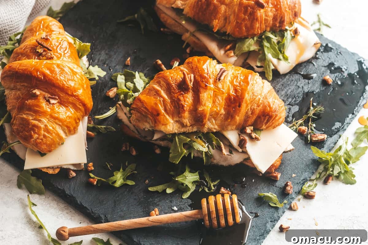 Honey and Thyme Turkey Croissant Sandwich