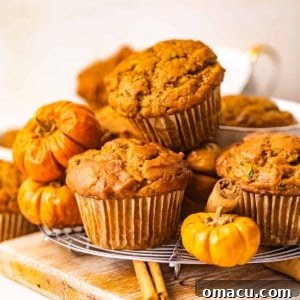 Perfectly baked zucchini pumpkin muffins cooling on a wire rack, ready to be devoured.