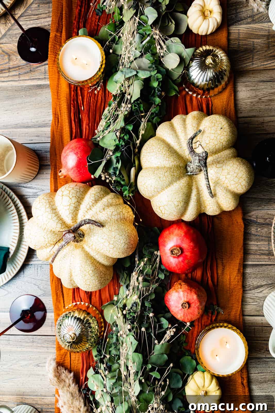 An artfully arranged Thanksgiving menu card resting on a beautifully set dining room table, highlighting the day's culinary offerings.