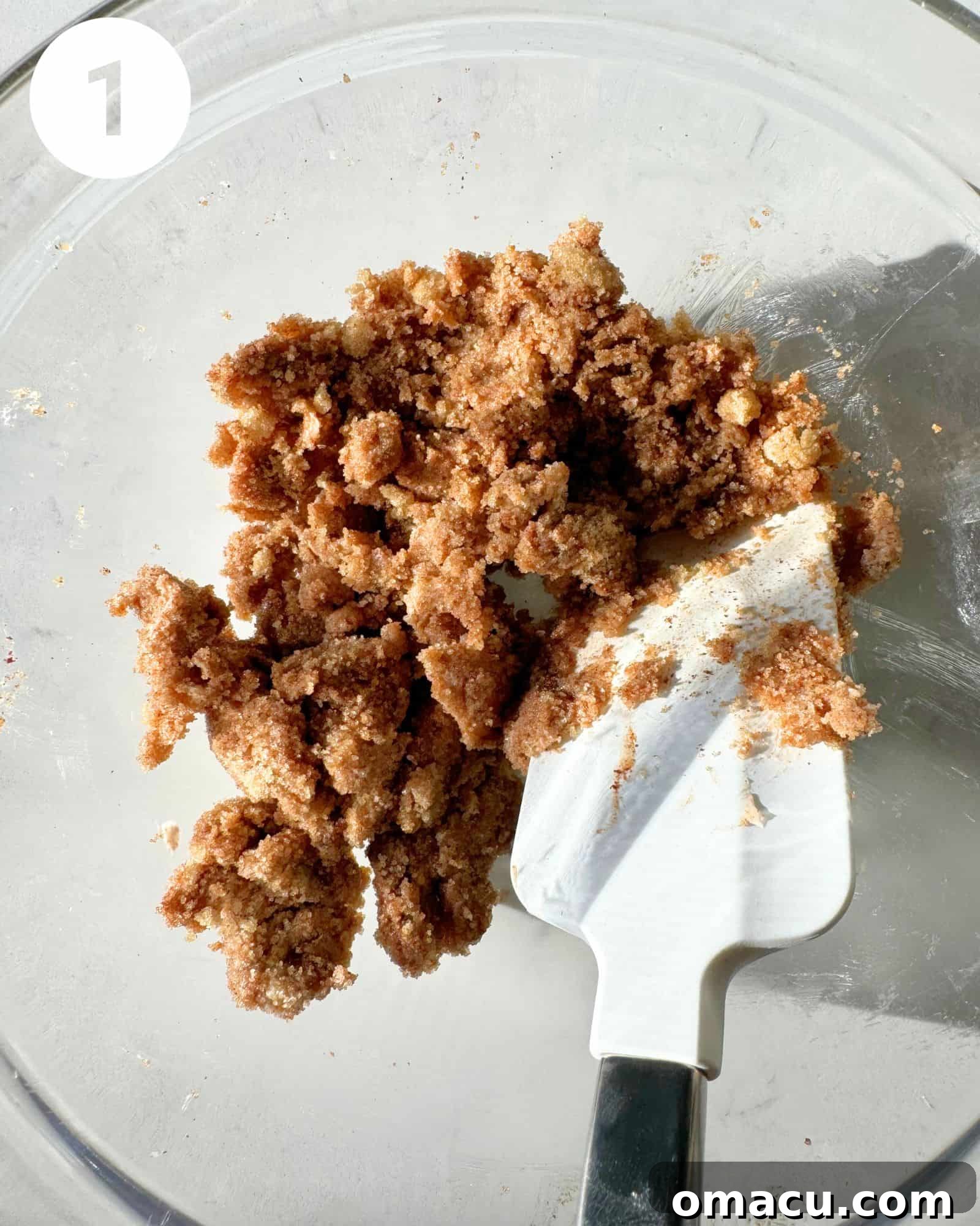 Room temperature butter, cinnamon, and brown sugar mixed together in a small bowl, ready for chilling