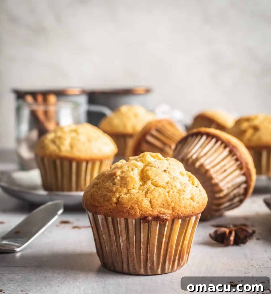 Golden-baked corn muffins, soft and inviting