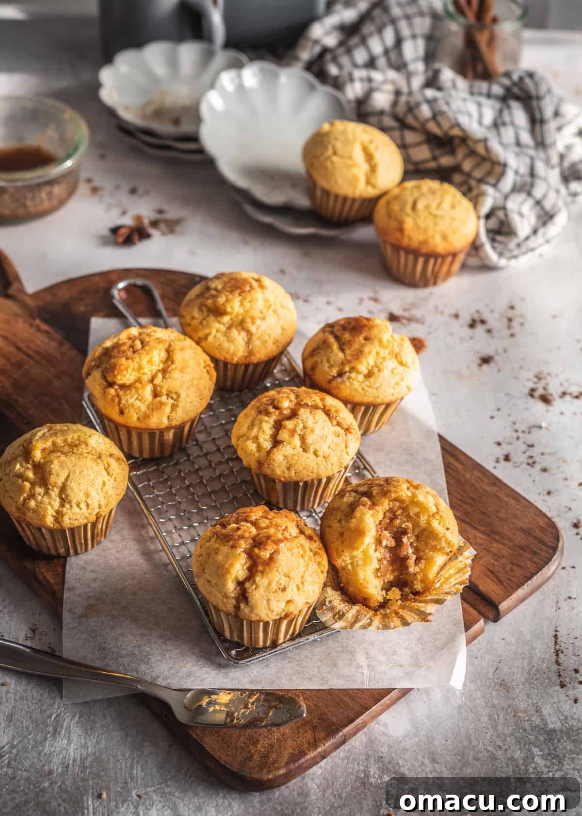 Delicious corn muffins ready to be served