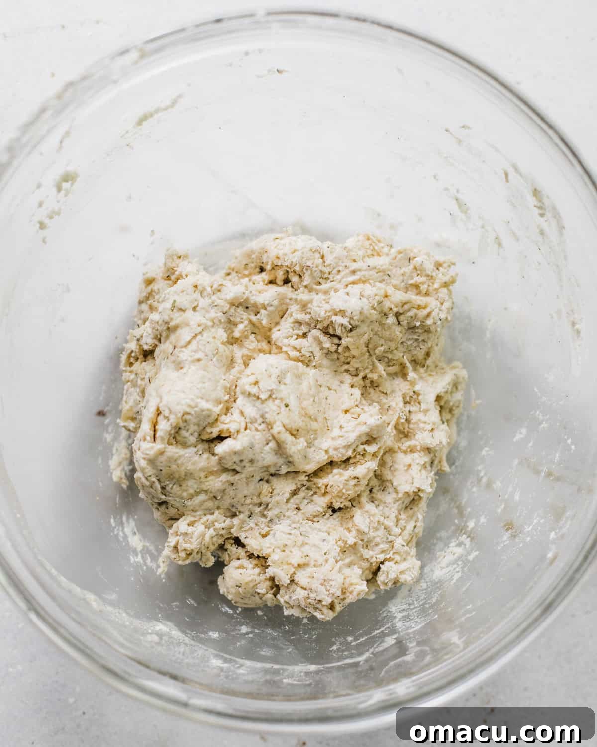 dumpling dough in a bowl. 