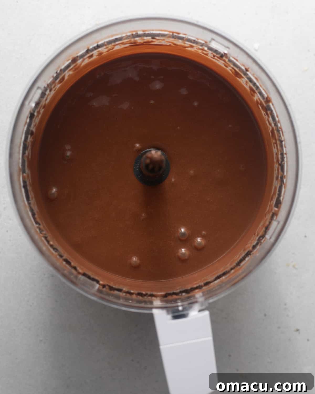 chocolate mousse in a food processor.