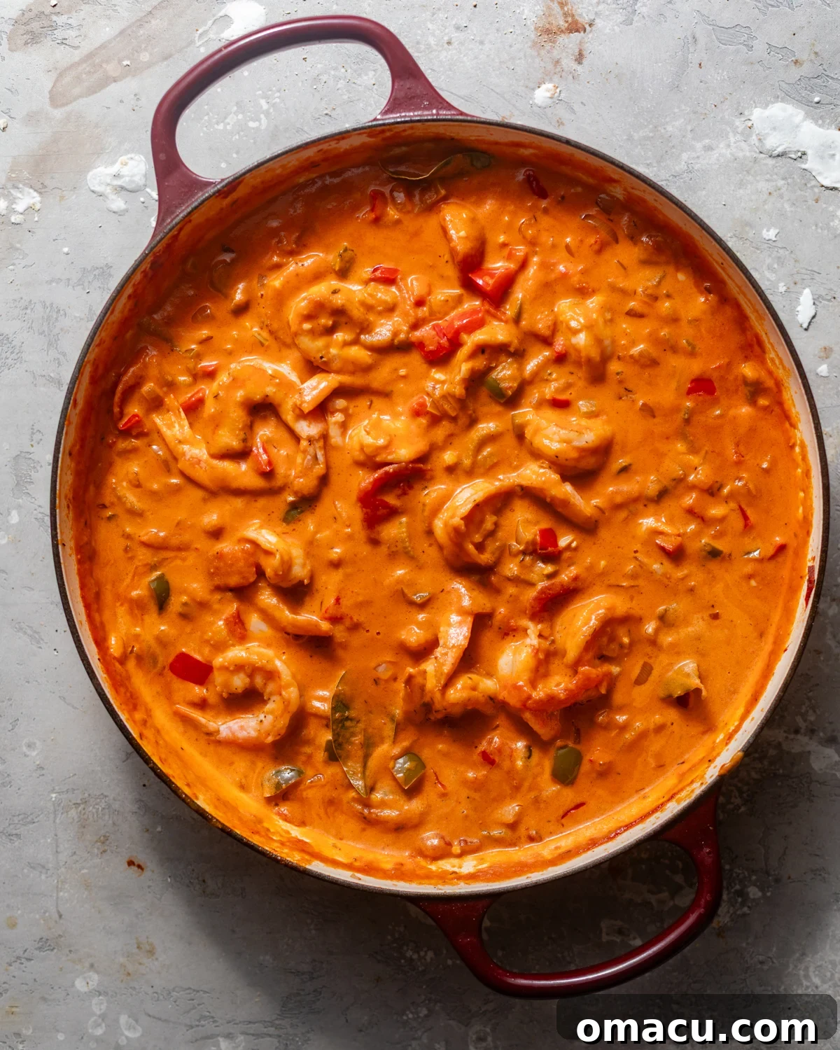 finished shrimp creole in a large skillet.