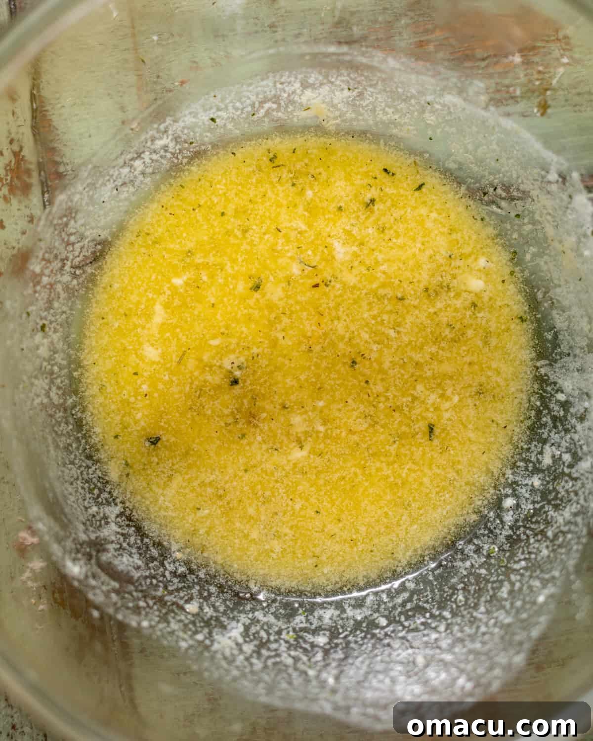 garlic butter mixed together in a bowl. 