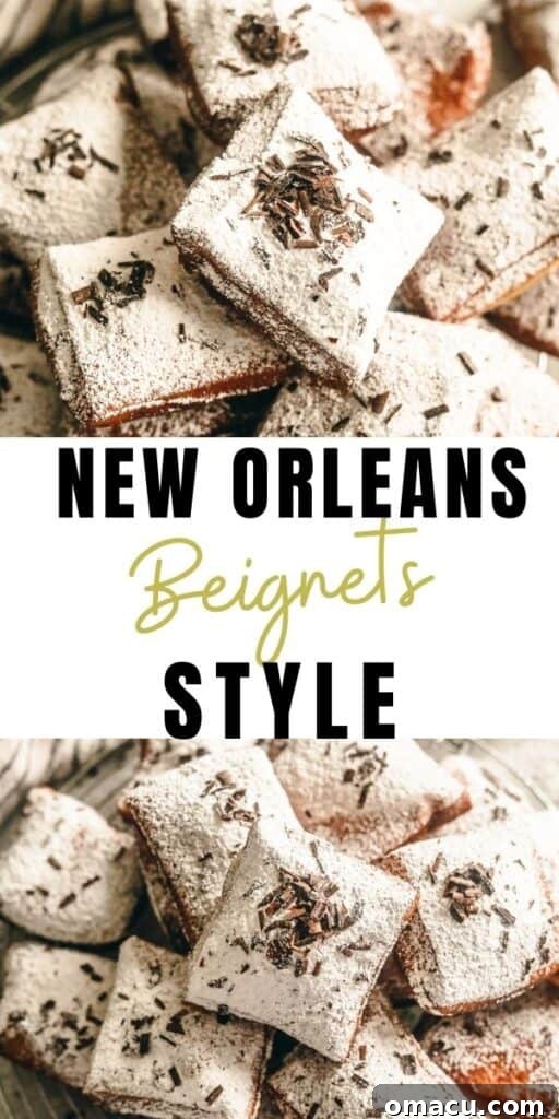 New Orleans style beignets pin graphic