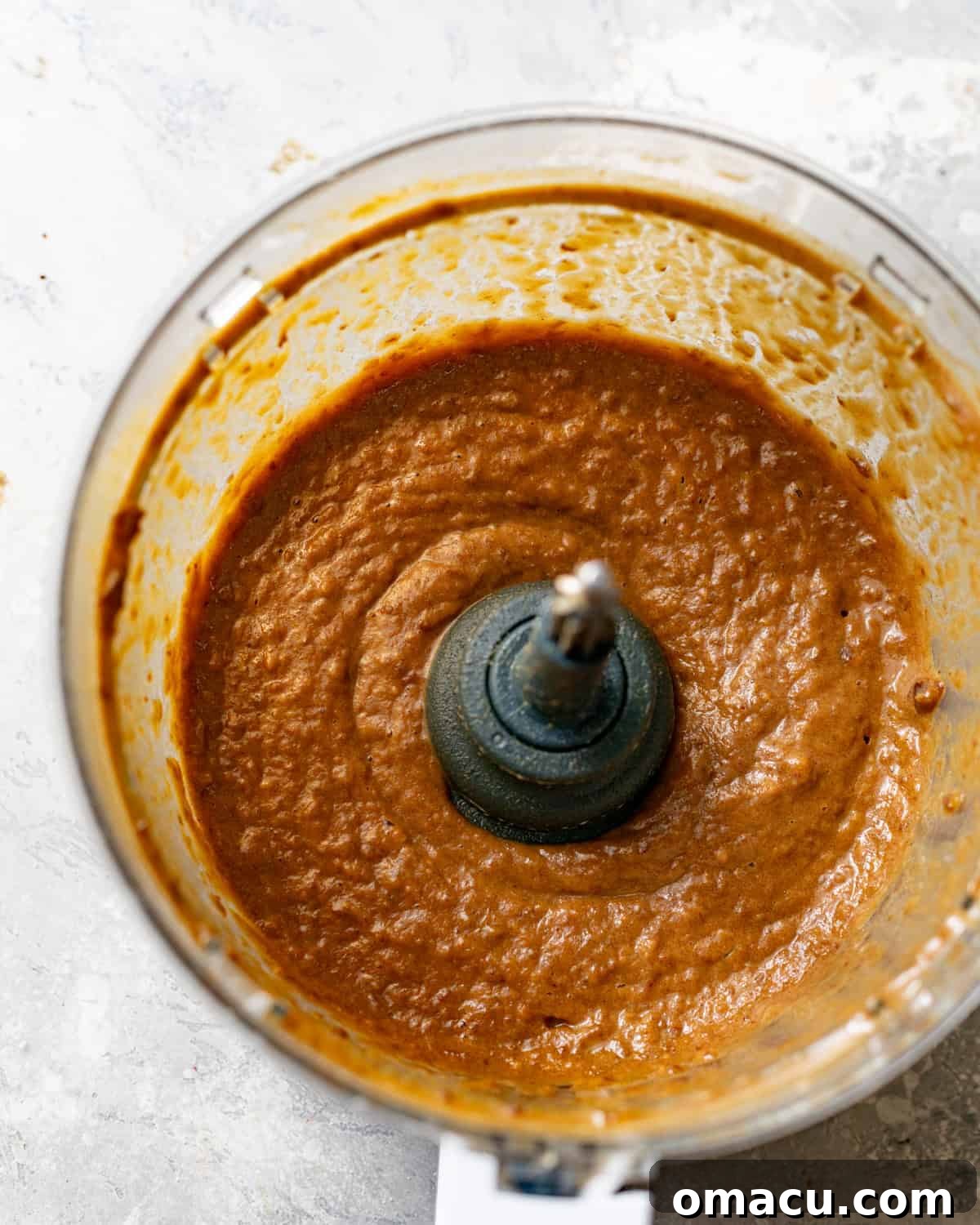 Date puree in a food processor.