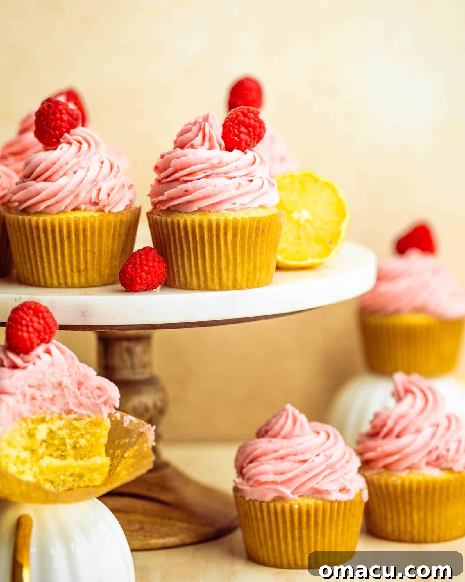 cupcakes on a cake stand