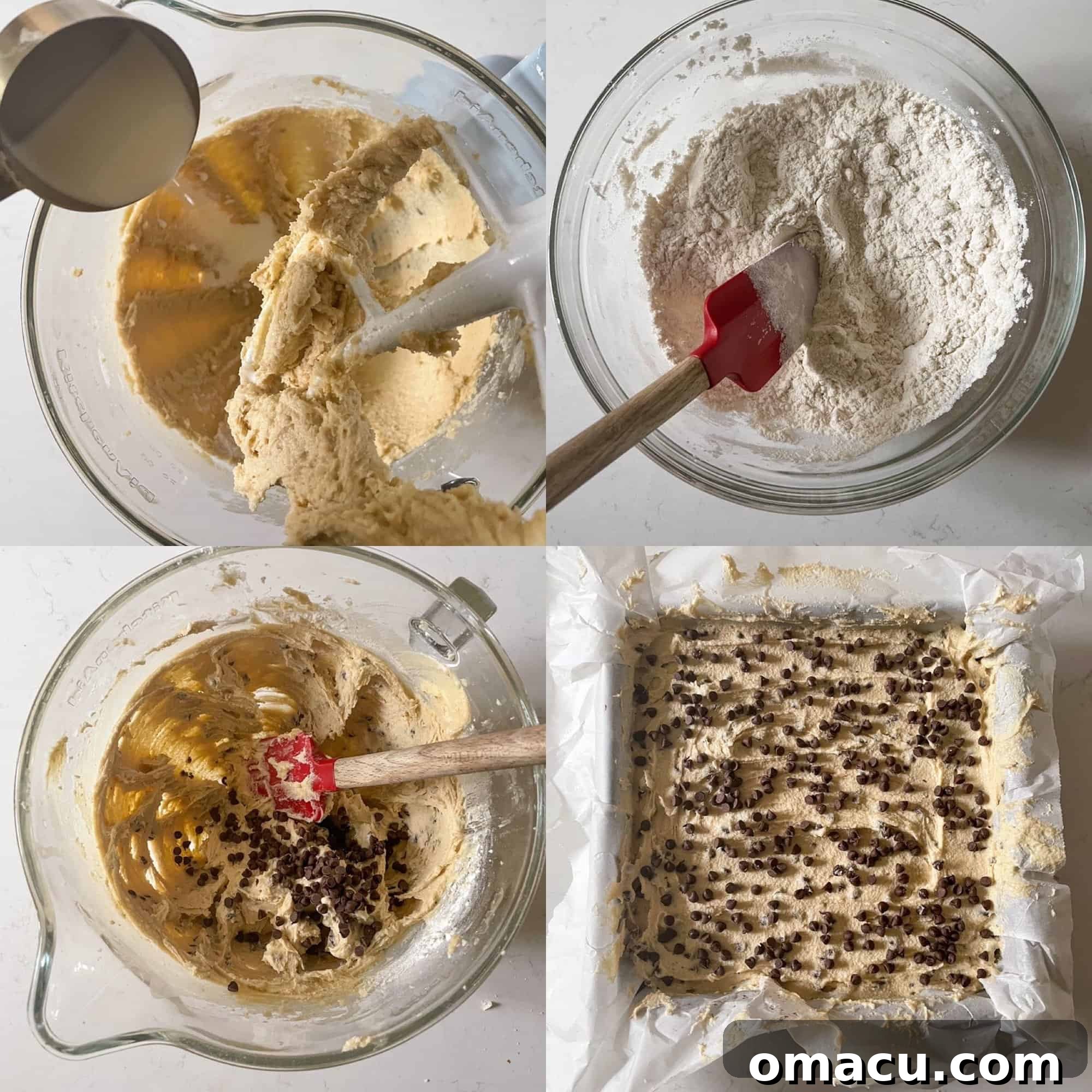 how to make cookie dough brownies steps 4-8