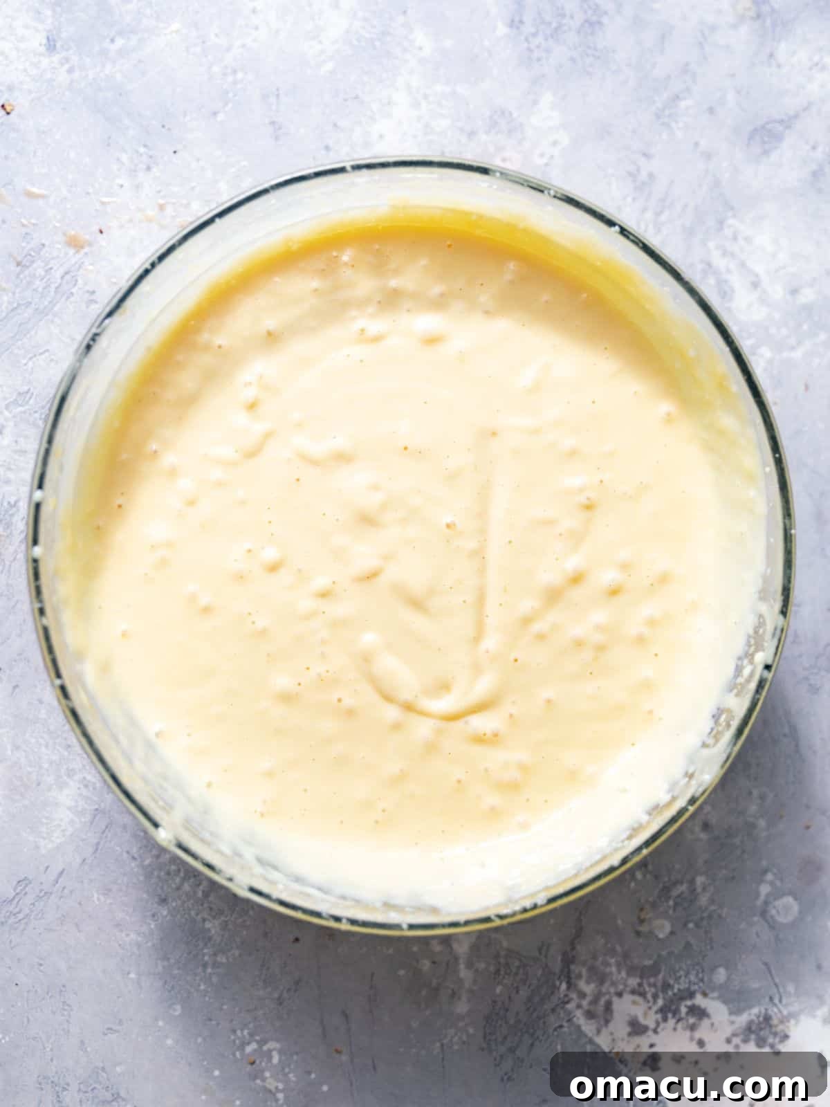 creamy lemon filling mixed together in a large mixing bowl. 