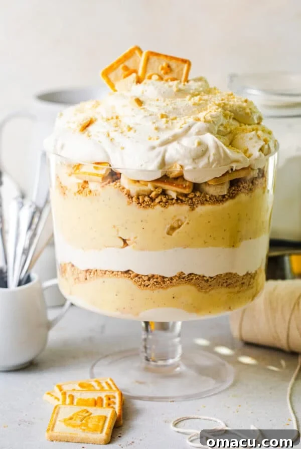 Strawberry Shortcake Recipe: Classic Layer Cake with Fresh Berries 11 banana pudding from scratch in a trifle bowl topped with chessman cookies and fresh bananas.