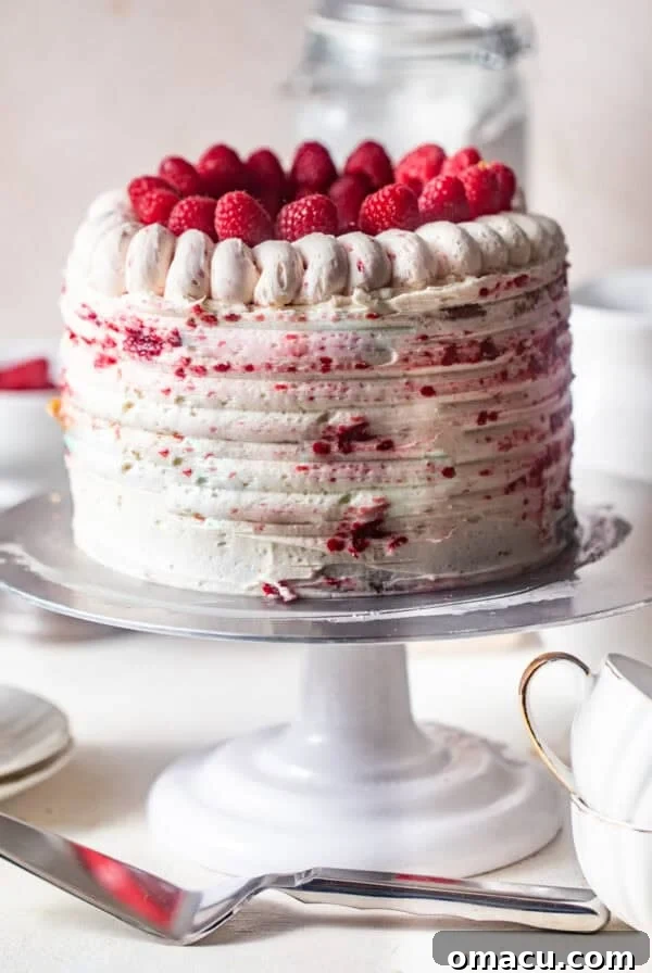 white chocolate raspberry cake