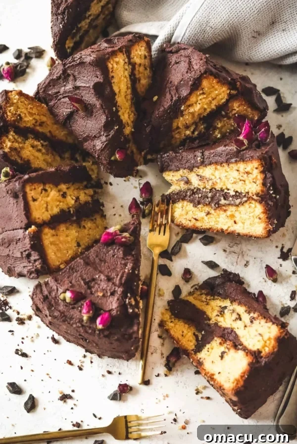 yellow cake with chocolate buttercream