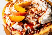 Salted Caramel Peach Cobbler Cheesecake Recipe
