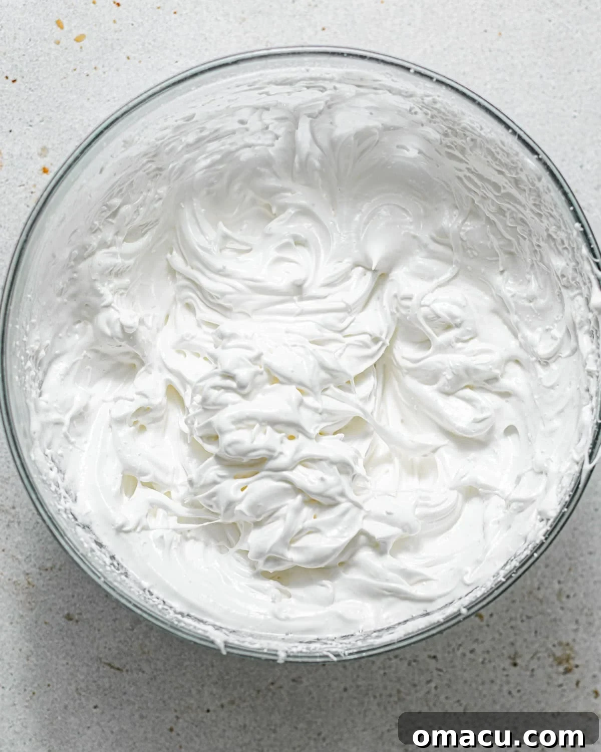 Peach Tres Leches Cobbler Recipe 4 whipped egg whites until stiff peaks in a bowl.