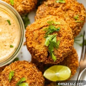 Salmon croquettes with sauce