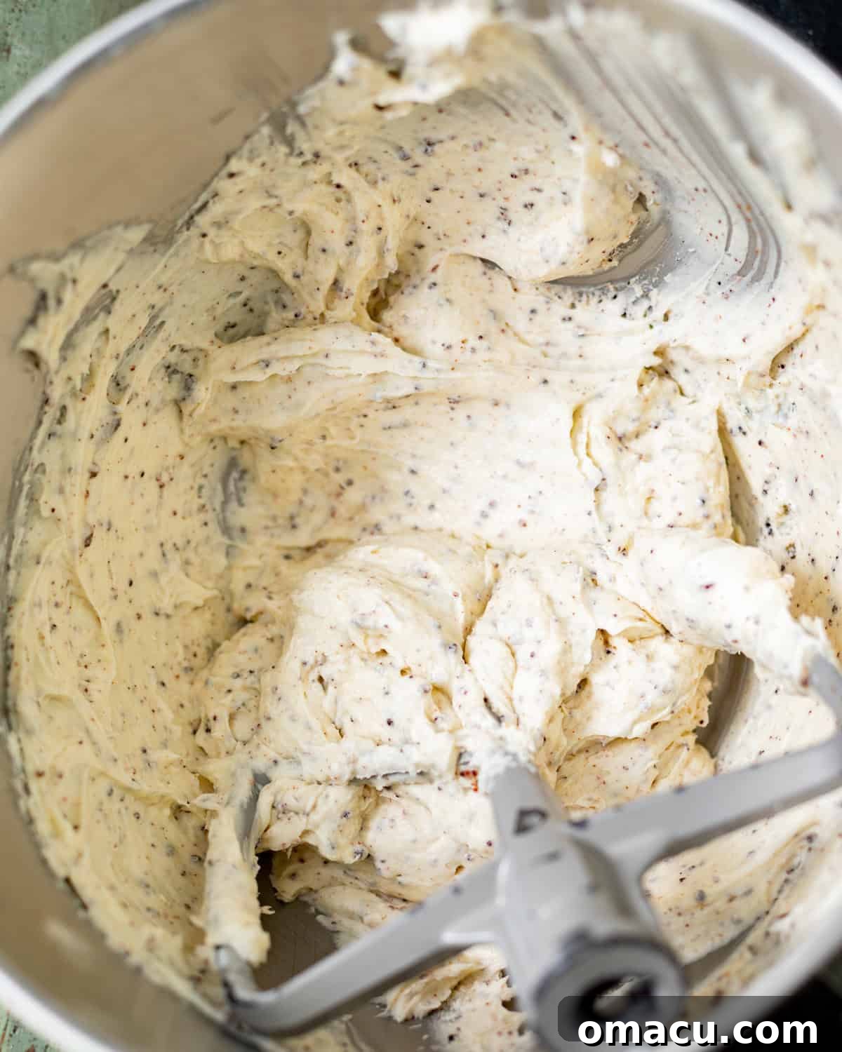 Classic Italian Cream Cake Recipe with Cream Cheese Frosting 10 Fluffy brown butter cream cheese frosting with toasted milk solids in a stand mixer.